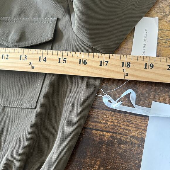 NWT Anthropologie Harlyn jumpsuit size XS army green military flight suit - Picture 14 of 15